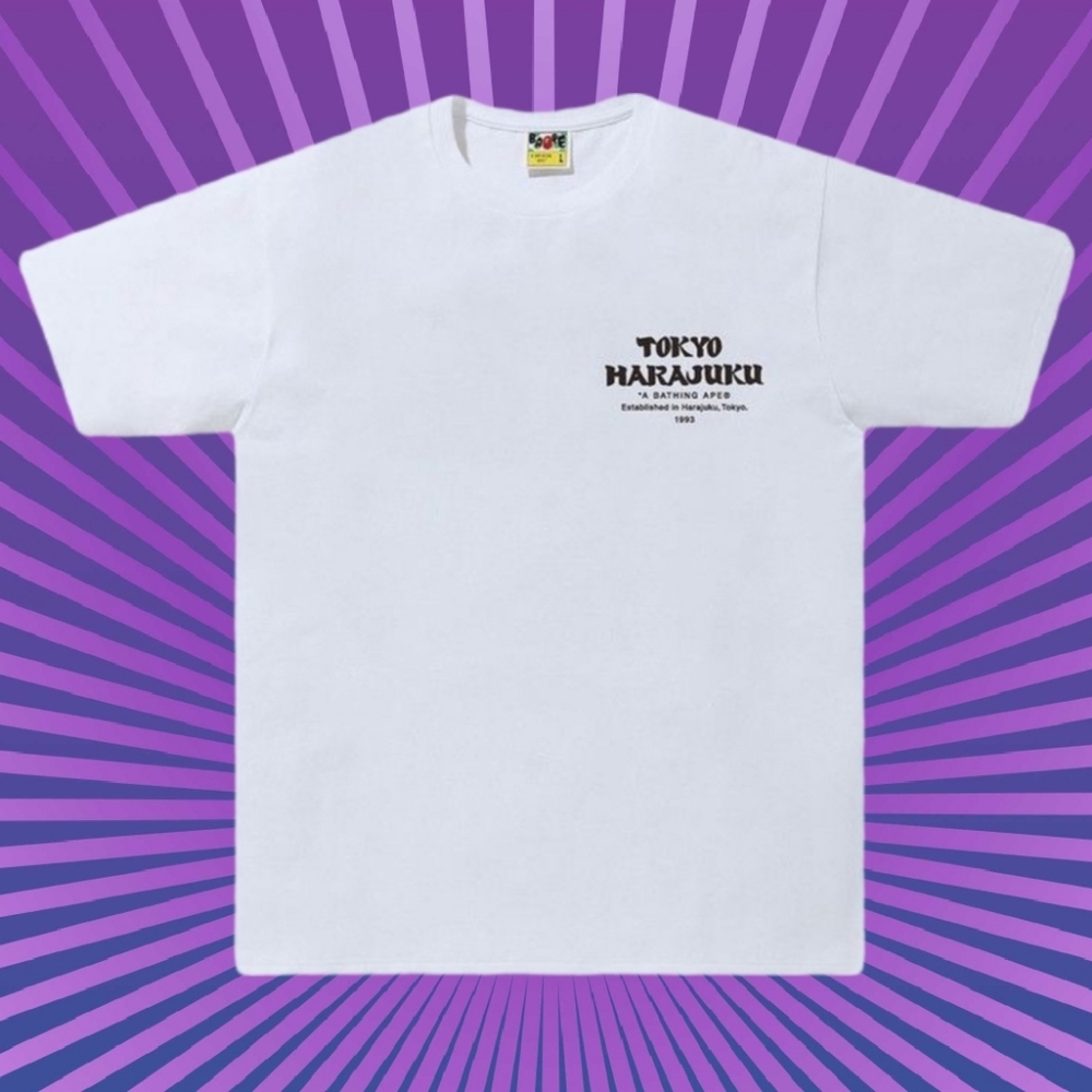 A Bathing Ape White Tokyo Harajuku Tee